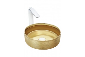 Раковина накладная Weltwasser WW ELBACH 3134 LSG 35.5 золото (10000004539)