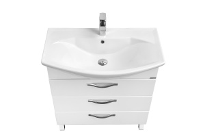 Тумба с раковиной напольная Aquaton Ария Н 80 белый - 2