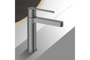 Смеситель для раковины Vincea Rondo вороненая сталь