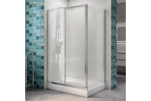 Душевой уголок BelBagno Due 120x90 профиль хром стекло прозрачное