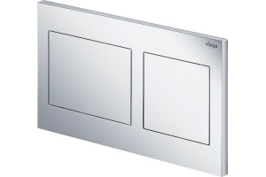 Клавиша смыва, Viega, Prevista, Visign for Style 21, для унитаза, ширина, мм-220, глубина, мм-8, высота, мм-130, тип смыва-двойной, тип управления-ручной нажимной, м