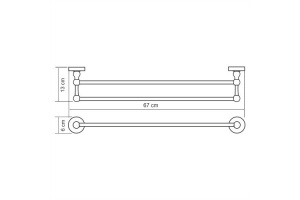 Aland K-8540 Штанга для полотенец двойная - 3