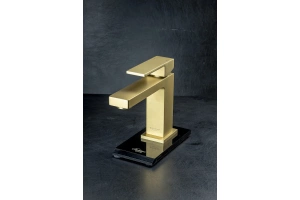 Смеситель для раковины Boheme Qubic золото матовый - 2