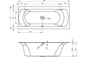 Акриловая ванна Riho Linares 160 R - 2