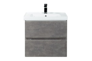 TECHNO База под раковину подвесная с двумя выкатными ящиками, АЙС Какао AM-Techno-600-2C-SO-FC305 - 2