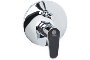 Смеситель для ванны с душем STWORKI Нарвик NR-02cr С ВНУТРЕННЕЙ ЧАСТЬЮ, встраиваемый, однорычажный, латунь, настенный, российский