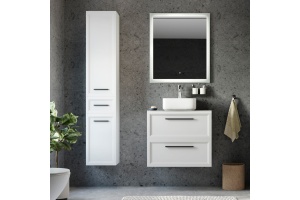 Мебель для ванной STWORKI Эстерсунд 75 белая матовая, монте тиберио