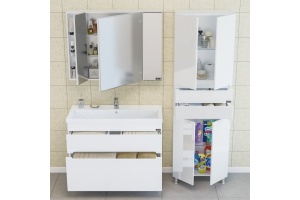 Тумба с раковиной СанТа Лондон 100 напольная - 3