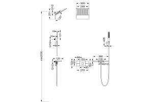 Душевой комплект Vincea Futura с термостатом хром - 3