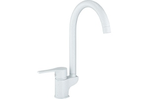 Смеситель для кухни GPD Atros белый матовый