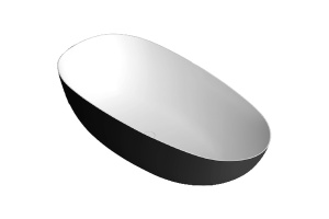 Акриловая ванна ABBER 170х80 черный матовый (AB9211MB)