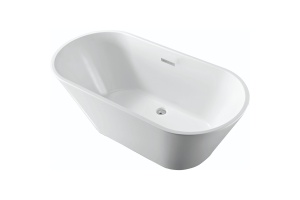 Акриловая ванна Aquatek Хорса 168х76 белый с ножками и сливом-переливом (AQ-5776) - 2