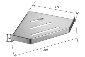 Полка Boheme New Venturo 10318-B угловая, черная матовая - 2