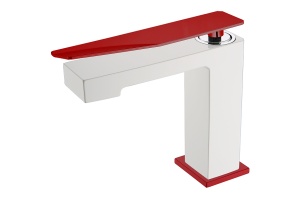 Смеситель для раковины Boheme Q белый с красным
