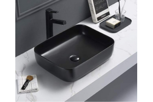 Раковина накладная CeramaLux NC 50 см черный матовый (2105) - 2