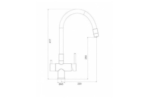 Смеситель для кухонной мойки Gappo G4398-36 черный - 3