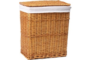 Корзина для белья Wasserkraft Ammer WB-370-M светло-коричневая, средняя