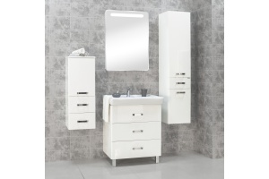 Комплект мебели напольный Aquaton Америна 70 М белый глянцевый