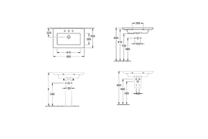 Мебельная раковина Villeroy & Boch Legato 80 см (4153 80 R1) - 2