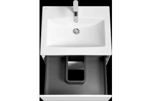 Тумба с раковиной Aquaton Сохо 60 белый глянец - 3