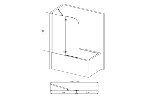 Шторка на ванну ABBER Ewiges Wasser AG51120 - 3