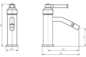 Смеситель для биде Migliore Ermitage Mini 30854 черный матовый - 3