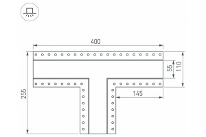 Коннектор T-образный Arlight SL-Linia55-Fantom 030133 - 2