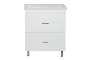 Тумба с раковиной Misty Фостер 70 белая глянцевая