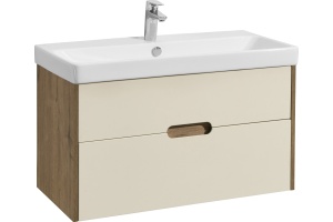 Тумба с раковиной Aquaton Оливия 90 светлое дерево-бежевый