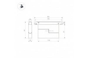 Трековый светодиодный светильник Arlight MAG-ORIENT-FLAT-FOLD-S195-6W Day4000 035852(1) - 2