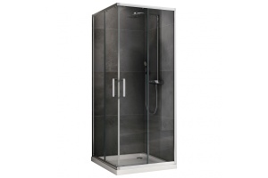 Душевой уголок ABBER Schwarzer Diamant 100х100 хром (AG021005)
