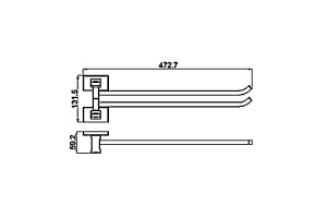 Полотенцедержатель двойной Gappo G0712 - 2