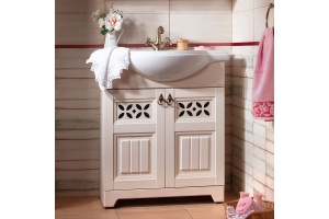 Тумба с раковиной Бриклаер Кантри 80 бежевый дуб