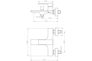 Смеситель Orange Lutz M04-100W для ванны с душем - 2