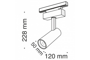 Трековый светодиодный светильник для магнитного шинопровода Maytoni Track Lamps TR019-2-10W3K-B - 2