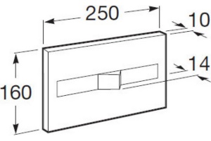 Кнопка смыва Roca PL2 Dual хром - 2