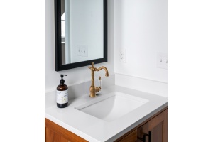 Смеситель для раковины GPD Retro золото матовый - 2