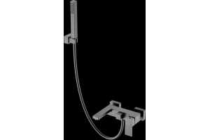 Смеситель для ванны с душем Boheme Qubic темный хром матовый