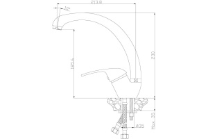 Смеситель для кухонной мойки Rossinka  (Y40-23) - 2