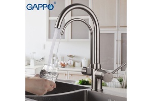 Смеситель для кухни с подключением фильтра питьевой воды сатин G4398-10 - 2