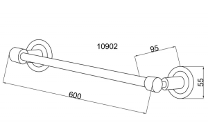 Полотенцедержатель Boheme Murano золото с черным - 2
