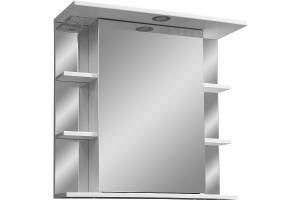 Зеркало-шкаф Stella Polar Концепт Лаура 70 R с подсветкой белый - 3