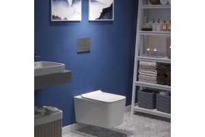 Система инсталляции для унитазов Berges Wasserhaus Novum с кнопкой смыва, матовый хром 040252 - 2