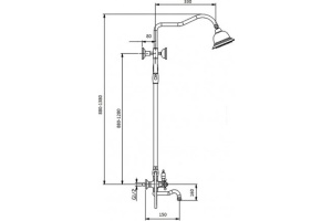 Душевая стойка Magliezza Bianco (13023-cr) - 2