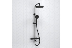 Душевая система WasserKraft 22.5 с термостатом черный матовый - 2