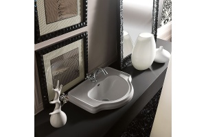 KERASAN Retro Раковина 62х45,5см с 1 отв. под смеситель, цвет белый