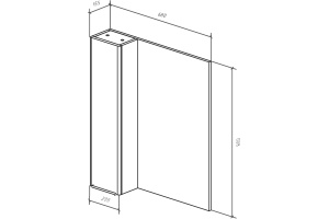 Зеркало Bellezza Асти 70 L - 3