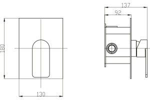 Смеситель BelBagno Nova NOV DASM IN С ВНУТРЕННЕЙ ЧАСТЬЮ, для душа - 2