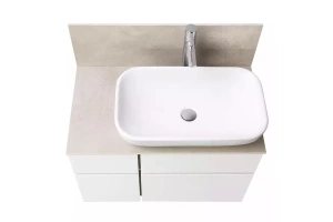 Тумба с раковиной Лола 60 и столешницей Aquaton Мишель 80 белый-светлое дерево - 3