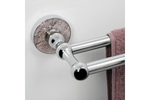 Полотенцедержатель двойной WasserKraft Nau хром - 3